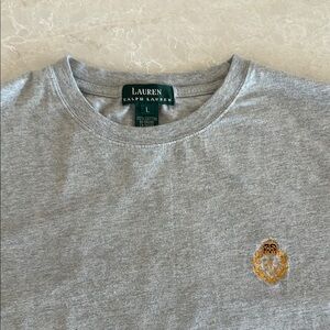 Vintage Lauren Ralph Lauren Light Heather Gray Tee Women’s Large